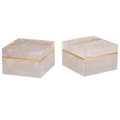 A Pair Of Fine Carved Rock Crystal Boxes