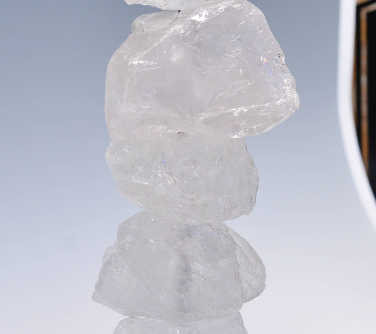 Pair of Natural Form Rock Crystal Quartz Lamps In Excellent Condition In New York, NY