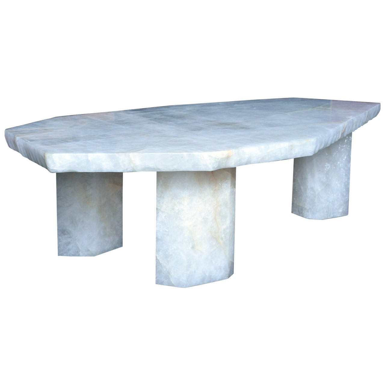 Polygon Form Rock Crystal Low Table designed by Adam Fuks