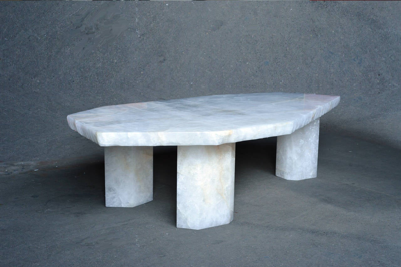 Polygon Form Rock Crystal Low Table designed by Adam Fuks