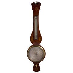 Antique Regency Wheel Barometer Signed Cetti & Co. Smithfield, London