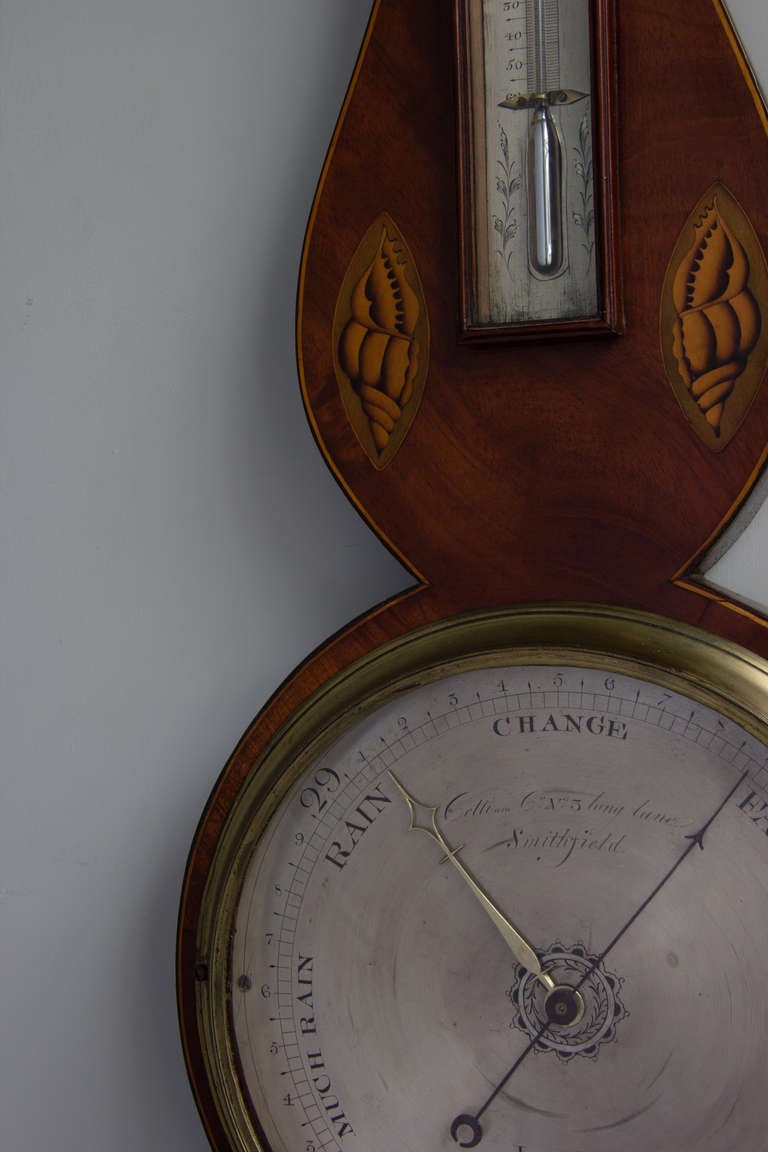 19th Century Regency Wheel Barometer Signed Cetti & Co. Smithfield, London For Sale