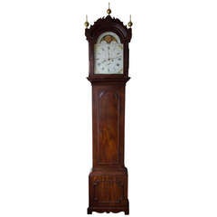 Antique Mahogany Longcase Clock Signed J Crundwell, Edenbridge