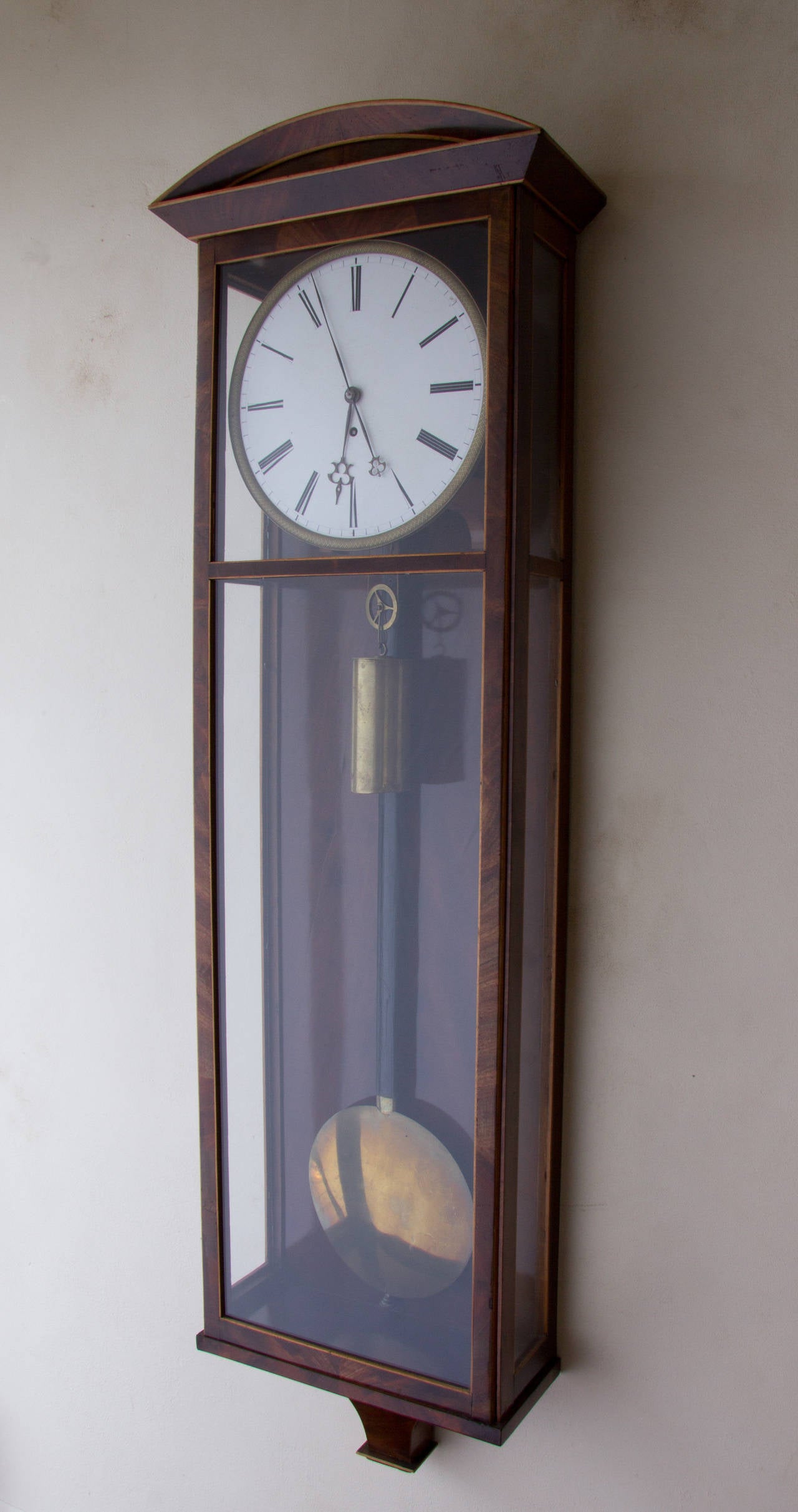 19th Century Biedermeier Vienna Regulator Clock For Sale