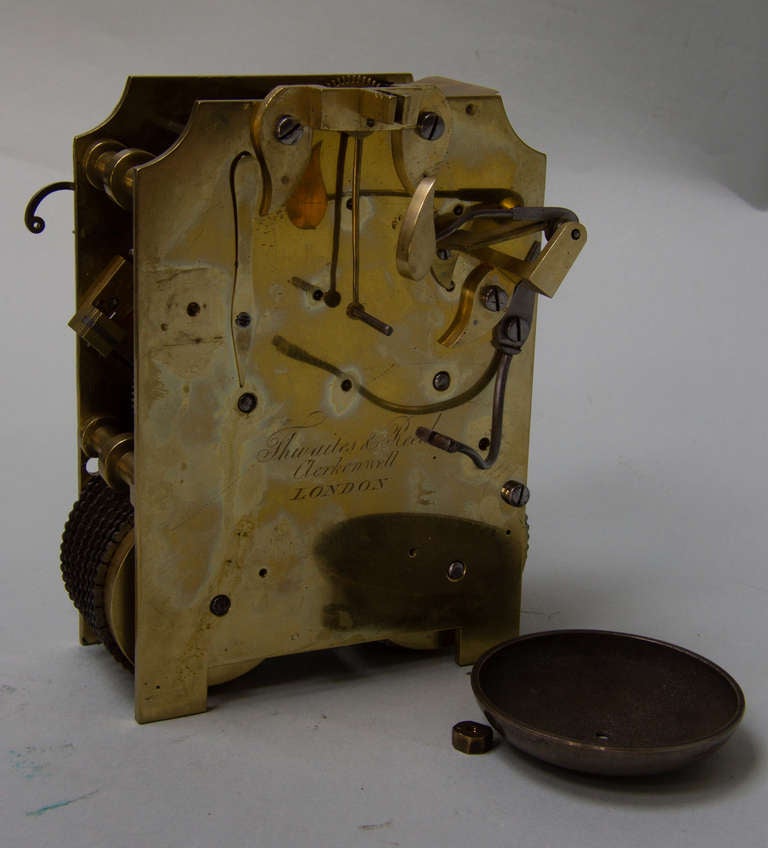 Rosewood Bracket Clock Signed Thwaites and Reed For Sale at 1stDibs