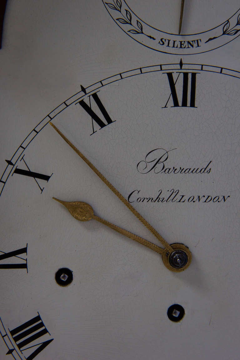 19th Century Quarter Chiming Bracket Clock Signed Barrauds, Cornhill London For Sale