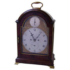 Mahogany Bracket Clock Signed John Meek, London