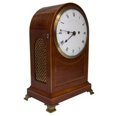 Antique Fusee bracket clock signed John Grant