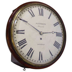 Antique 12" Convex Dial Clock, Signed Ganthony from Cheapside, London