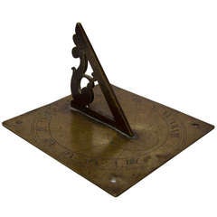 Antique Small, Early 18th Century Sundial Plate