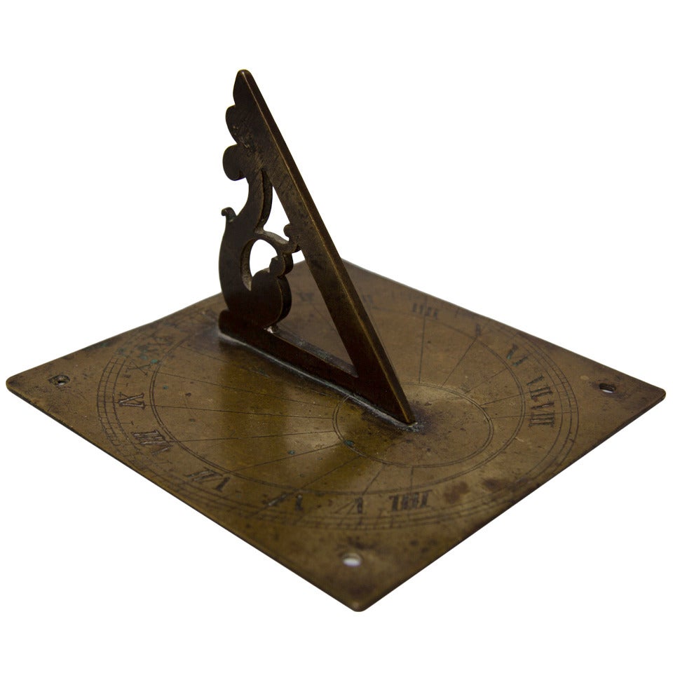 Small, Early 18th Century Sundial Plate For Sale