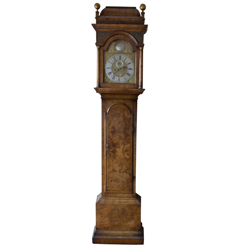 George I Walnut Longcase Clock Signed John Mason, London.