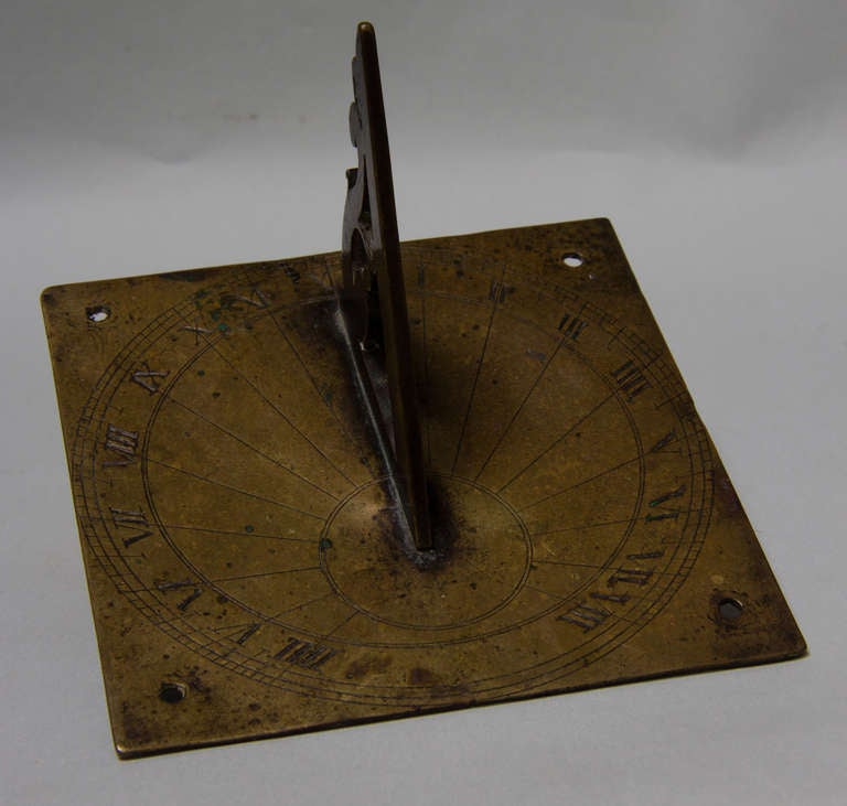 English Small, Early 18th Century Sundial Plate For Sale