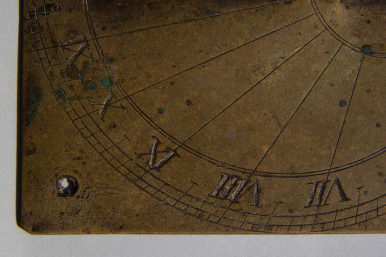 18th Century and Earlier Small, Early 18th Century Sundial Plate For Sale