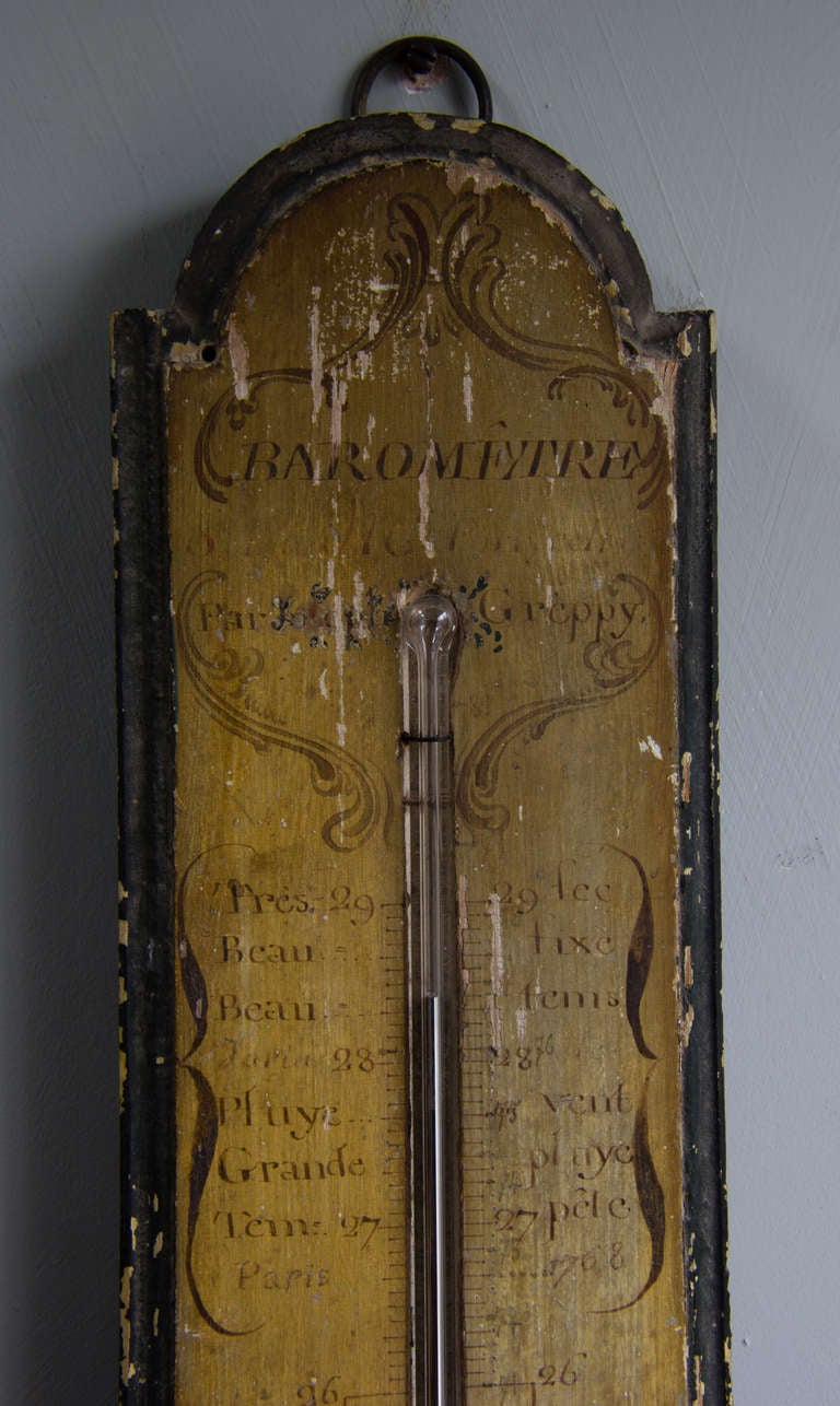 French Stick Barometer Signed Joseph Greppy, Paris In Excellent Condition For Sale In Kent, GB