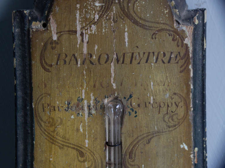 French Stick Barometer Signed Joseph Greppy, Paris For Sale 5