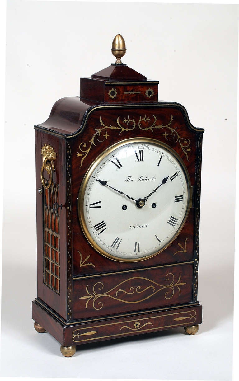 Regency Bracket Clock Signed Thomas Richards, London.