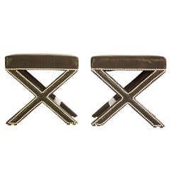 Pair of Cross Leg Stools