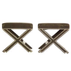 Pair of  Cross Leg Stools