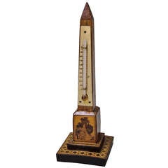 Tunbridge Ware Obelisk Thermometer circa 1900