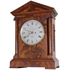Antique Mahogany bracket clock signed Savory & sons, Cornhill.