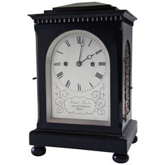 Small Ebonised Eight-Day Bracket Clock, Signed Bethel Jacobs, Hull, circa 1825