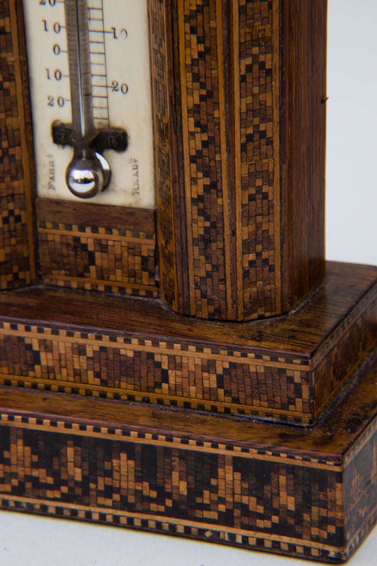 Tunbridge Ware Thermometer Signed H Hollamby