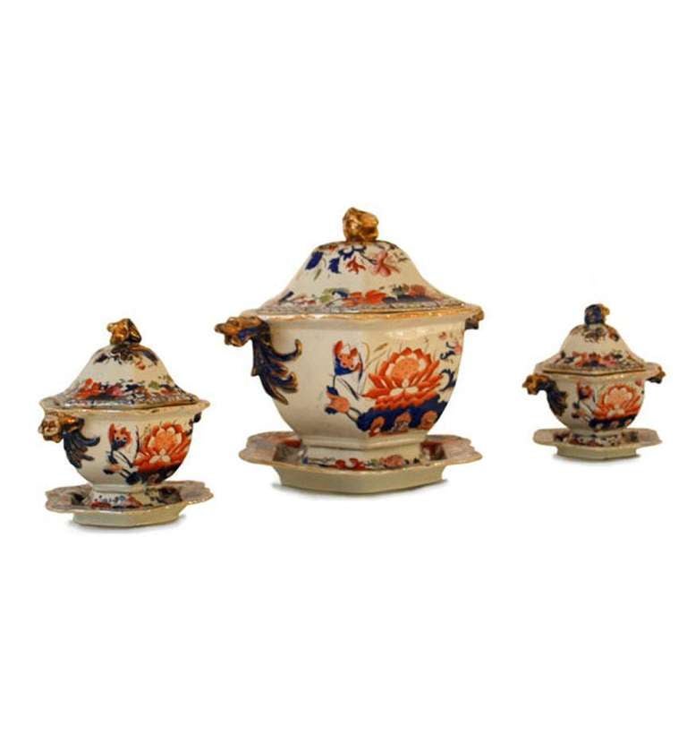 Set of Three Ironstone Tureens