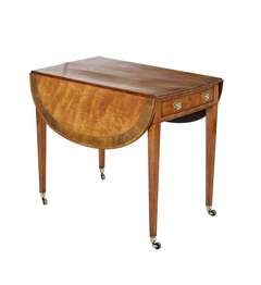 A George III Satinwood Pembroke Table