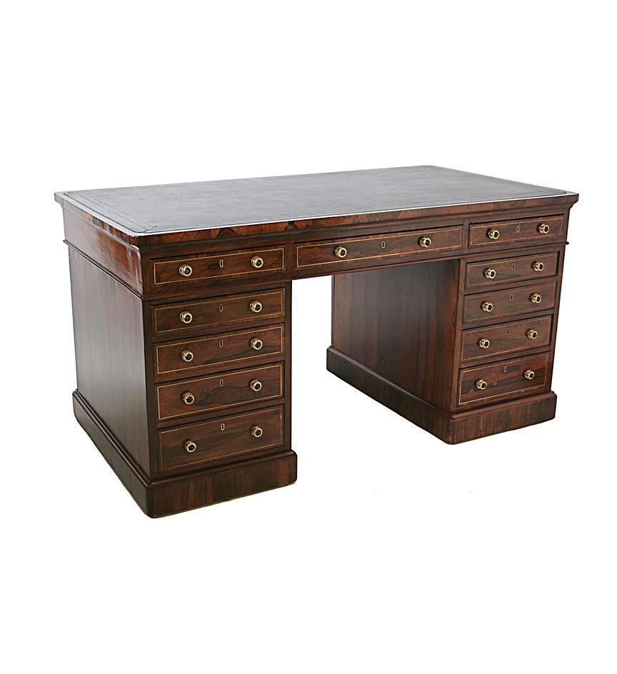 Regency Rosewood Partner
s Desk For Sale