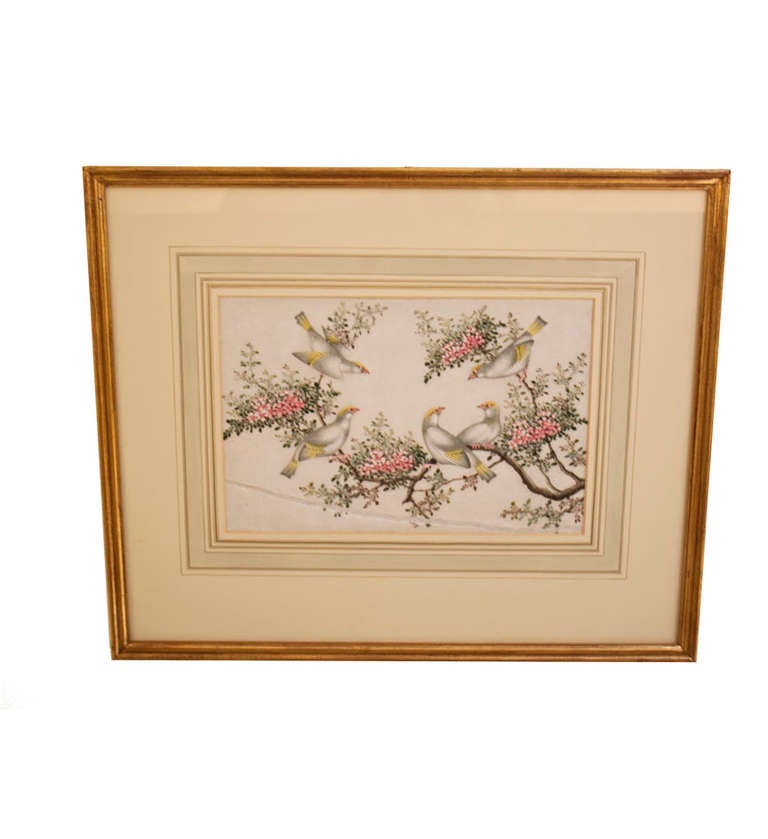 Set of Chinese Rice Paper Paintings In Good Condition For Sale In New York, NY