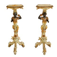 Pair of Italian Painted Pedestals