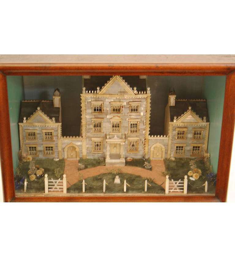 Mother-of-Pearl House in Shadowbox