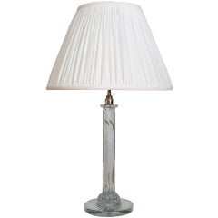 19th C. Glass Column Lamp