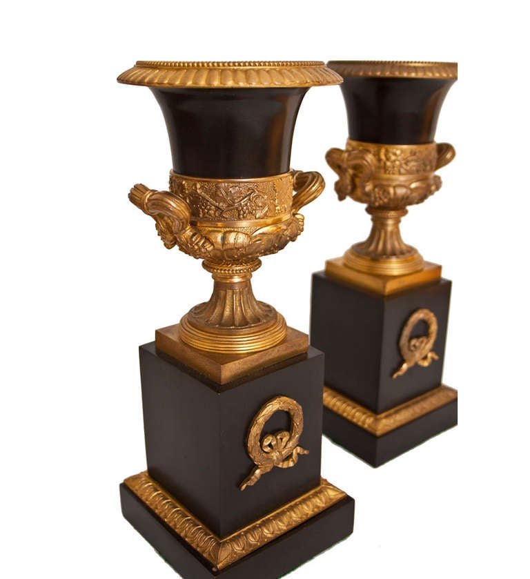 Pair of Regency Ormolu Urns