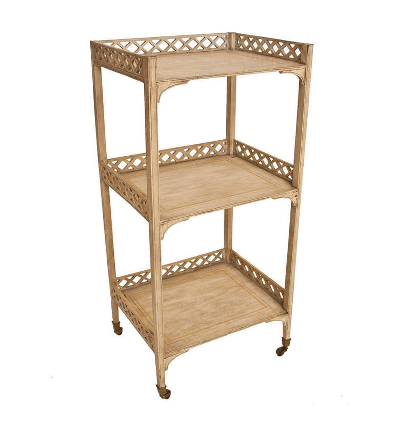 Pair of Cream Painted Etageres