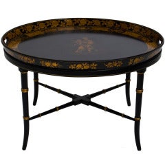 Regency Chinoiserie Tray on Stand