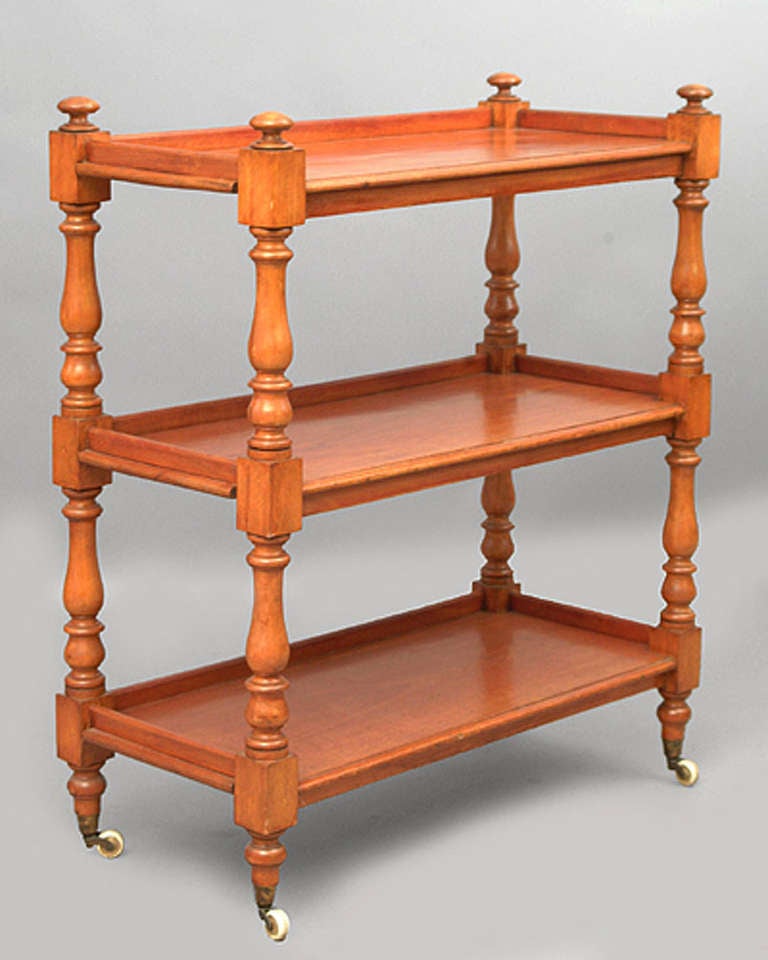Victorian Walnut Three-Tier Buffet