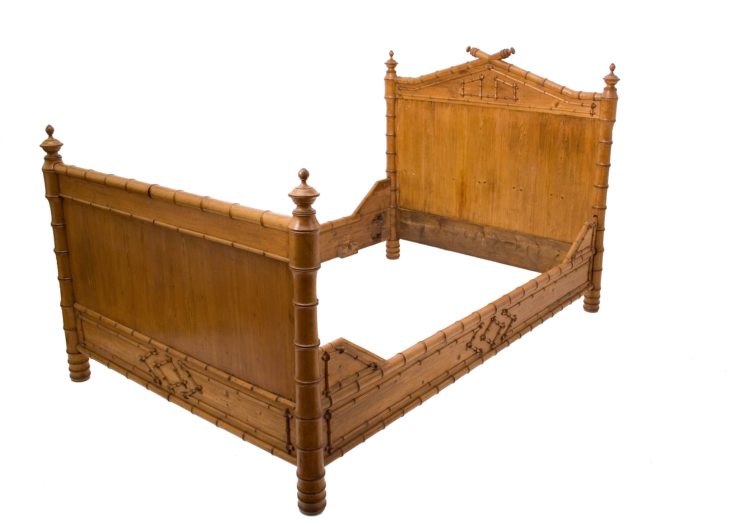 French Maple Faux Bamboo Bed