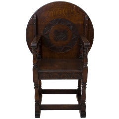 Jacobean Style Oak Table Chair