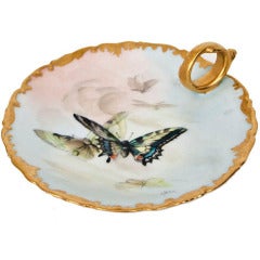 Limoges Gilt Butterfly Dish