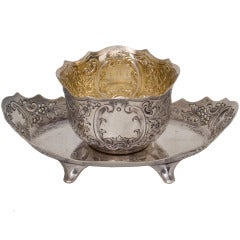 Scottish Silver Plated and Chased Sauceboat