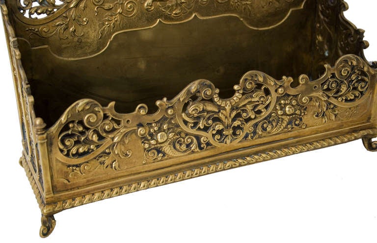 Victorian Brass Letter Rack