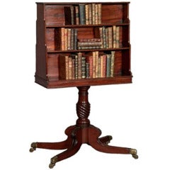 Antique Regency Mahogany Double-Sided Bookstand