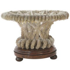 Antique Rare 19th C. Salt Crystal Basket