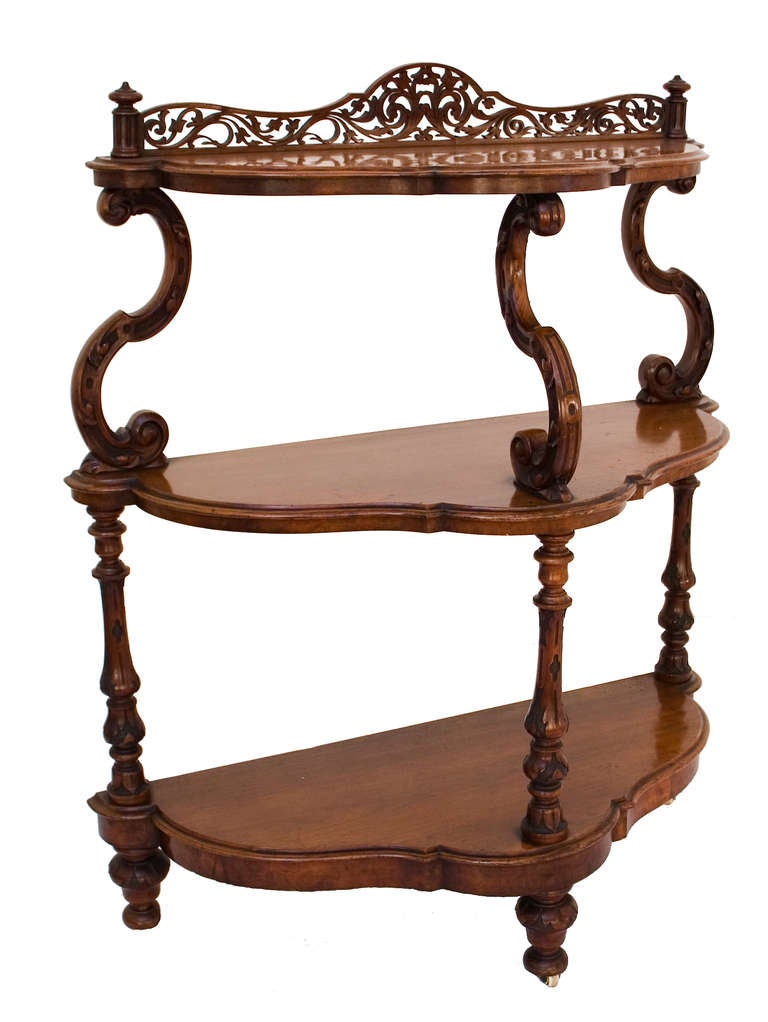 Victorian Walnut Whatnot