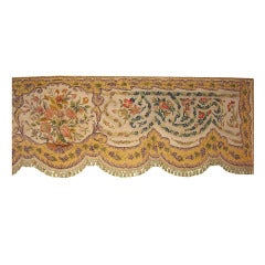 Polychrome Floral Needlework Pelmit