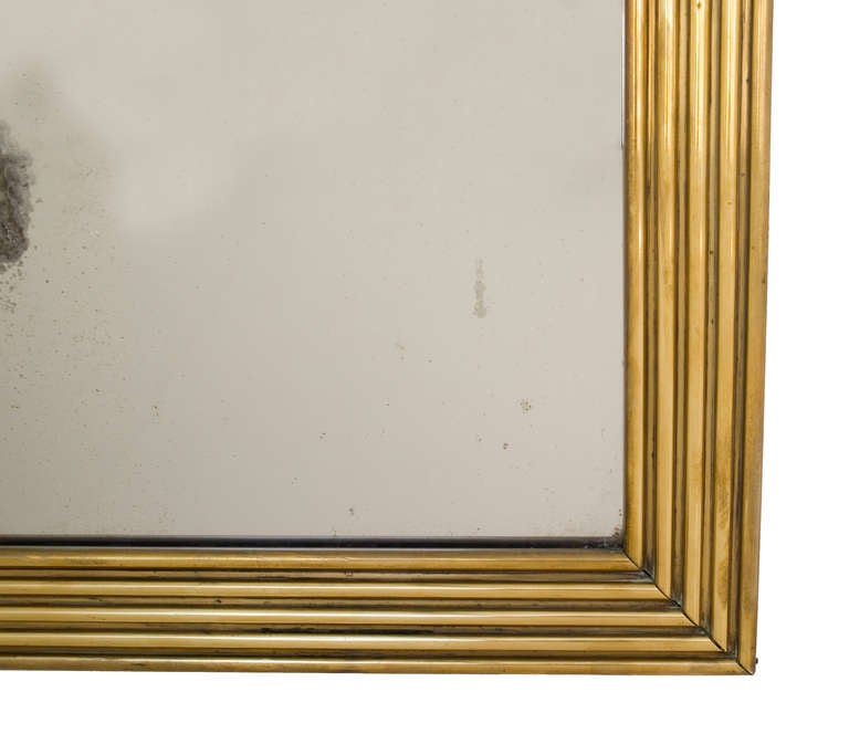 19th C. French Brass Mirror
