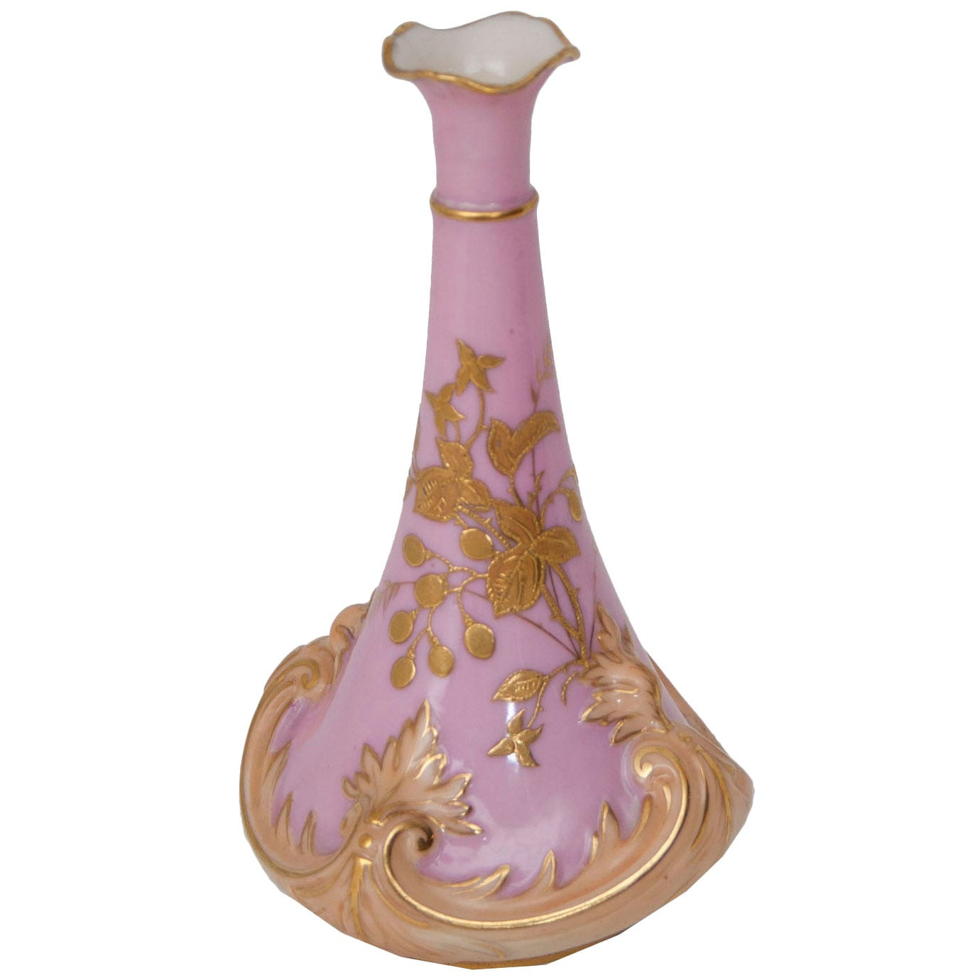 Worcester Gilt Bud Vase For Sale