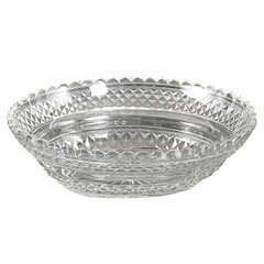 Regency Cut Glass Fruit Bowl